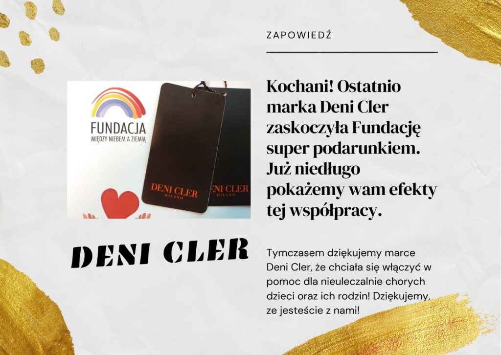 Fundacja Między Niebem a Ziemią - aktualność Deni Cler Milano